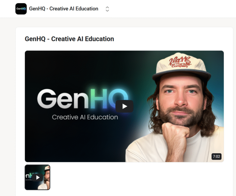 Rourke Sefton-Minns – GenHQ – Creative AI Education