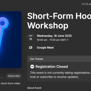 Kallaway - Short-Form Hooks Workshop (replay) ( 2hour workshop + 37 pages notes + 400 hook database)